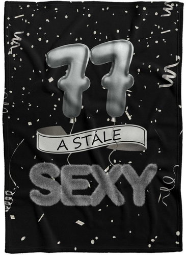 IMPAR Fleece blanket Still sexy - Black - 77 years old - Blanket - Main image