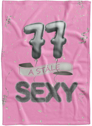 IMPAR Fleece blanket Still sexy - Pink - 77 years old - Blanket - Main image