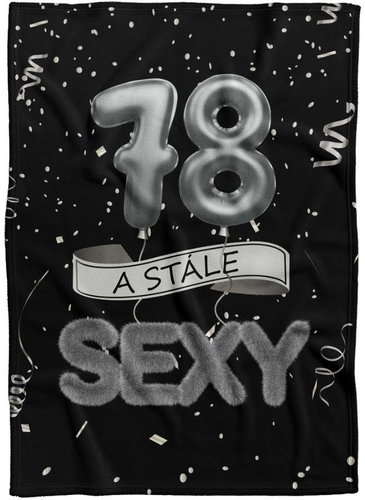 IMPAR Fleece blanket Still sexy - Black - 78 years old - Blanket - Main image