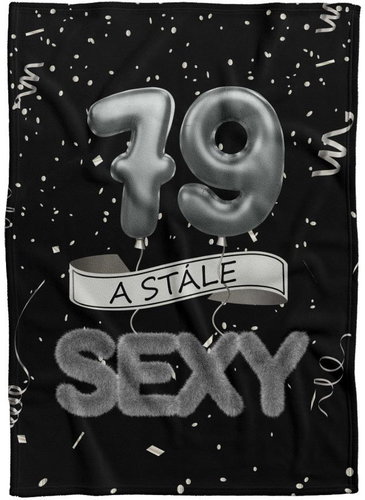 IMPAR Fleece blanket Still sexy - Black - 79 years old - Blanket - Main image