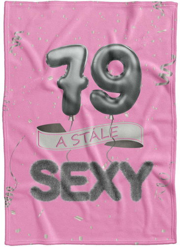 IMPAR Fleece blanket Still sexy - Pink - 79 years old - Blanket - Main image