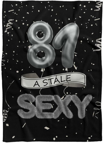 IMPAR Fleece blanket Still sexy - Black - 81 years old - Blanket - Main image