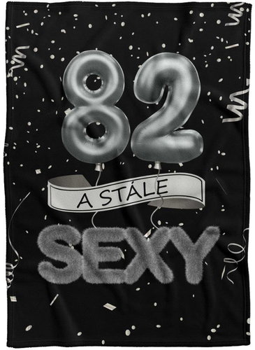 IMPAR Fleece blanket Still sexy - Black - 82 years old - Blanket - Main image