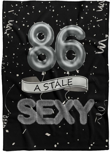 IMPAR Fleece blanket Still sexy - Black - 86 years old - Blanket - Main image