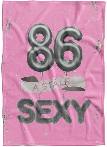 IMPAR Fleece blanket Still sexy - Pink - 86 years old - Blanket - Main image
