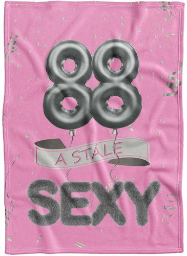 IMPAR Fleece blanket Still sexy - Pink - 88 years old - Blanket - Main image