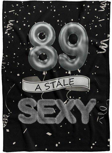 IMPAR Fleece blanket Still sexy - Black - 89 years old - Blanket - Main image