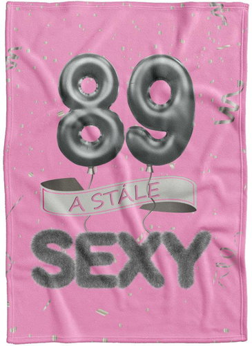 IMPAR Fleece blanket Still sexy - Pink - 89 years old - Blanket - Main image