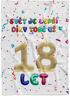 IMPAR Fleece blanket The world is better because of you - 18 years old - Blanket