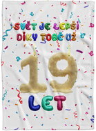 IMPAR Fleece blanket The world is better because of you - 19 years old - Blanket