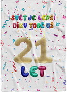 IMPAR Fleece blanket The world is better because of you - 21 years old - Blanket