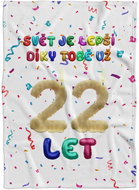 IMPAR Fleece blanket The world is better because of you - 22 years old - Blanket