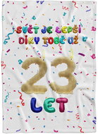 IMPAR Fleece blanket The world is better because of you - 23 years old - Blanket