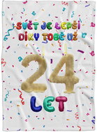 IMPAR Fleece blanket The world is better because of you - 24 years old - Blanket