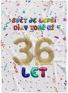 IMPAR Fleece blanket The world is better because of you - 36 years old - Blanket