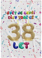 IMPAR Fleece blanket The world is better because of you - 38 years old - Blanket