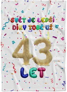 IMPAR Fleece blanket The world is better because of you - 43 years old - Blanket