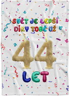 IMPAR Fleece blanket The world is better thanks to you - 44 years old - Blanket