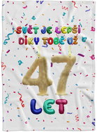 IMPAR Fleece blanket The world is better thanks to you - 47 years old - Blanket