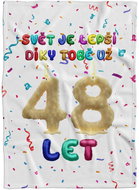 IMPAR Fleece blanket The world is better because of you - 48 years old - Blanket