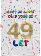 IMPAR Fleece blanket The world is better because of you - 49 years old - Blanket