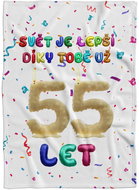 IMPAR Fleece blanket The world is better because of you - 55 years - Blanket