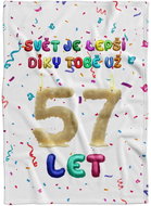 IMPAR Fleece blanket The world is better because of you - 57 years old - Blanket