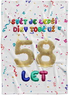 IMPAR Fleece blanket The world is better because of you - 58 years old - Blanket