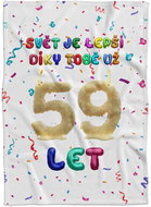 IMPAR Fleece blanket The world is better because of you - 59 years old - Blanket