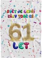 IMPAR Fleece blanket The world is better thanks to you - 61 years old - Blanket