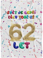 IMPAR Fleece blanket The world is better thanks to you - 62 years old - Blanket