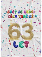 IMPAR Fleece blanket The world is better thanks to you - 63 years old - Blanket