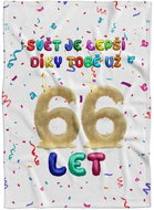 IMPAR Fleece blanket The world is better thanks to you - 66 years old - Blanket