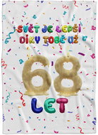 IMPAR Fleece blanket The world is better thanks to you - 68 years old - Blanket