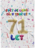 IMPAR Fleece blanket The world is better thanks to you - 71 years old - Blanket