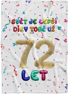 IMPAR Fleece blanket The world is better thanks to you - 72 years old - Blanket