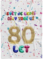 IMPAR Fleece blanket The world is better thanks to you - 80 years - Blanket