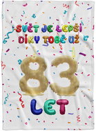 IMPAR Fleece blanket The world is better because of you - 83 years old - Blanket