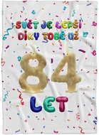 IMPAR Fleece blanket The world is better because of you - 84 years old - Blanket