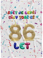 IMPAR Fleece blanket The world is better thanks to you - 86 years old - Blanket