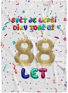 IMPAR Fleece blanket The world is better thanks to you - 88 years old - Blanket