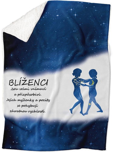IMPAR Lambskin blanket Gemini (22.5. - 21.6. ) - blue - Blanket - Main image