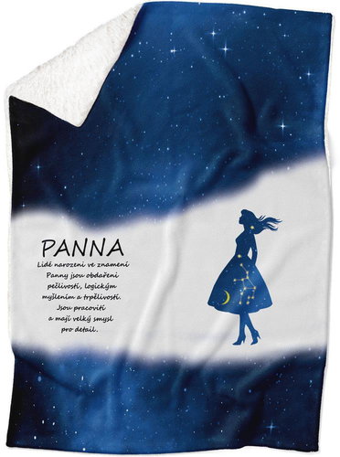 IMPAR Lamb blanket Virgin (23.8. - 22.9. ) - blue - Blanket - Main image