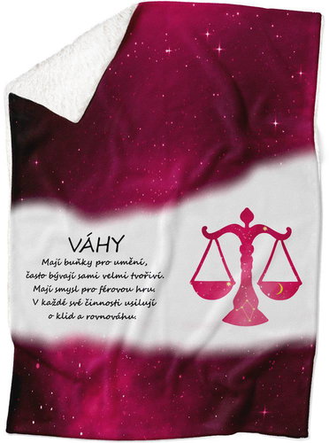 IMPAR Lamb blanket Libra (23.9. - 22.10. ) - red - Blanket - Main image