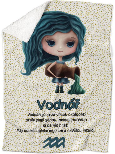 IMPAR Aries blanket Sign for children - Aquarius (21.1. - 20.2. ) - Blanket - Main image