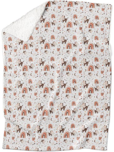 IMPAR Lamb blanket watercolour Sagittarius (23.11. - 21.12. ) - Blanket - Main image