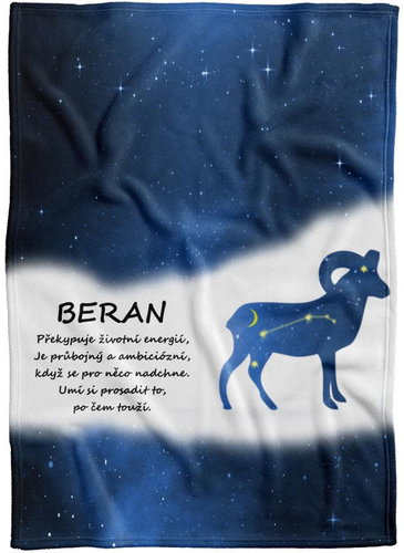 IMPAR Fleece blanket Aries (21.3. - 20.4. ) - blue - Blanket - Main image
