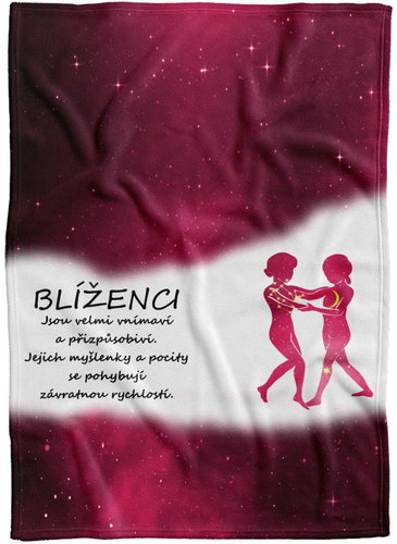 IMPAR Fleece blanket Gemini (22.5. - 21.6. ) - red - Blanket - Main image