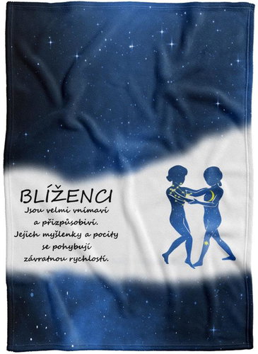 IMPAR Fleece blanket Gemini (22.5. - 21.6. ) - blue - Blanket - Main image