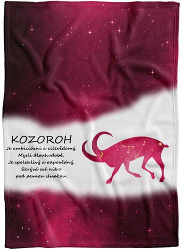 IMPAR Fleece blanket Capricorn (22.12. - 20.1. ) - red - Blanket - Main image